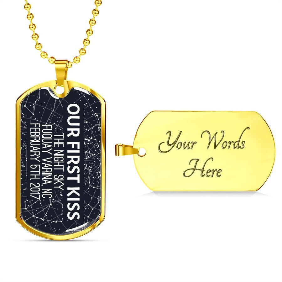 Star Map Dog Tag Necklace - Love You This Much