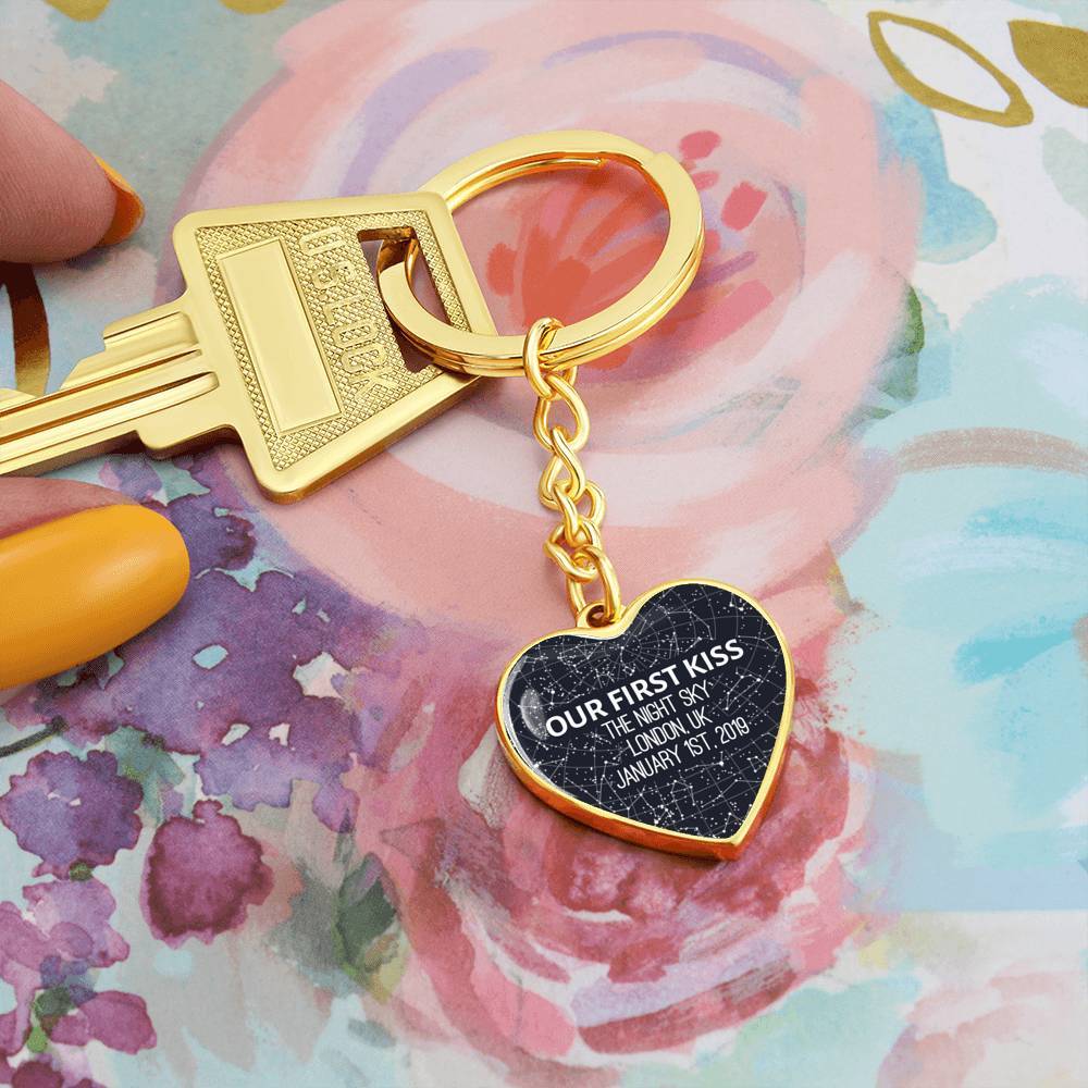 Star Map Heart Keychain - Love You This Much