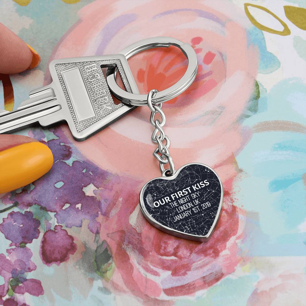 Star Map Heart Keychain - Love You This Much
