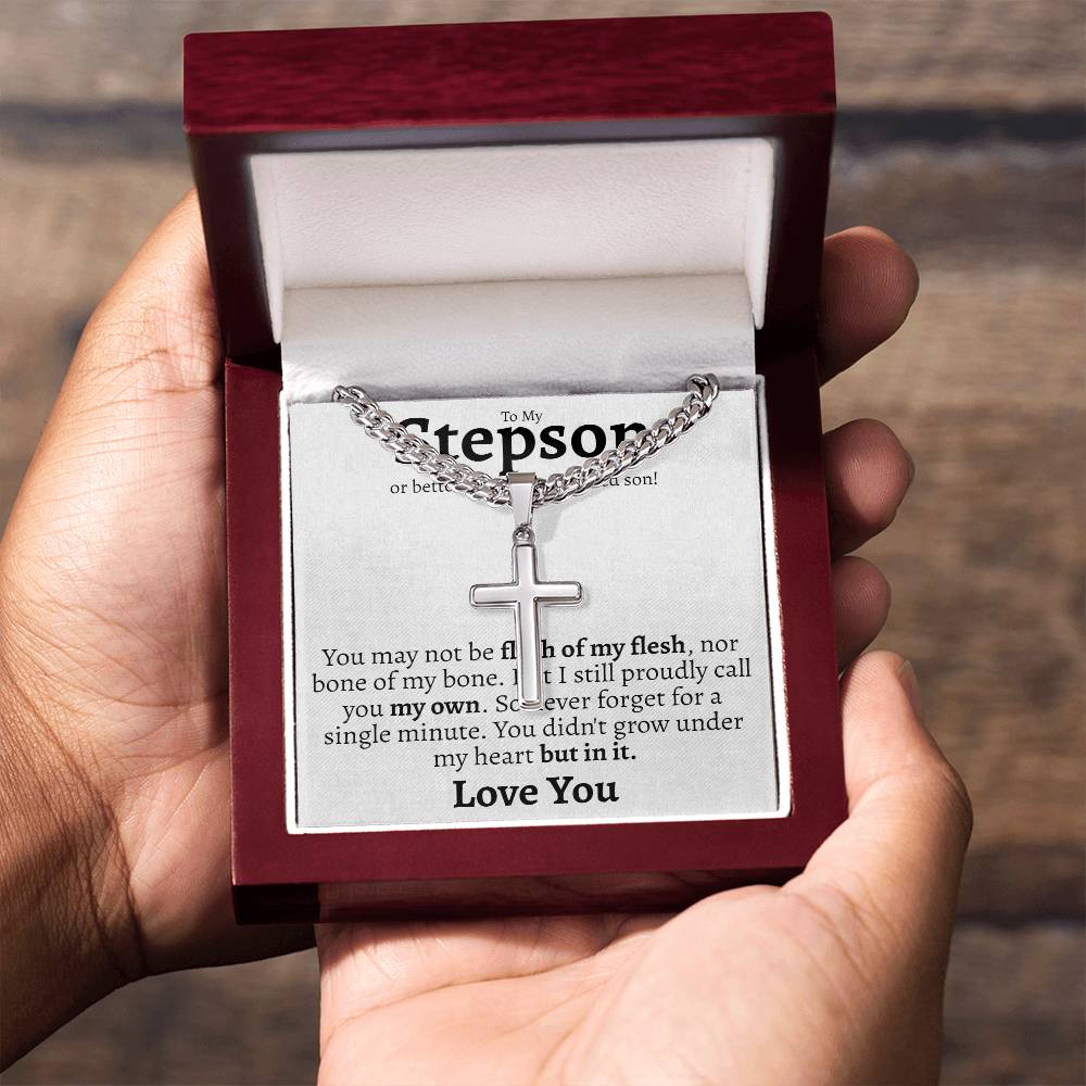 Stepson Cuban Cross Necklace - Love You This Much