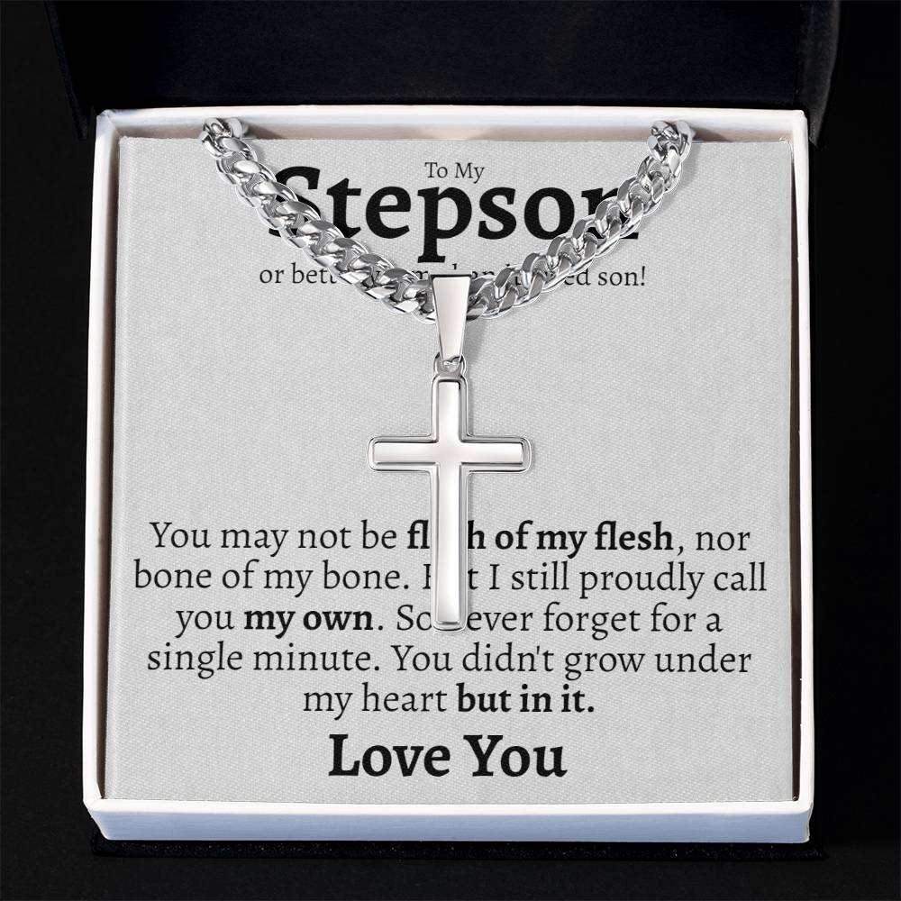 Stepson Cuban Cross Necklace - Love You This Much