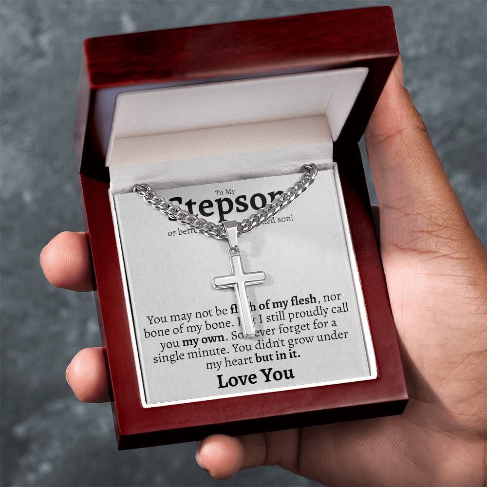 Stepson Cuban Cross Necklace - Love You This Much