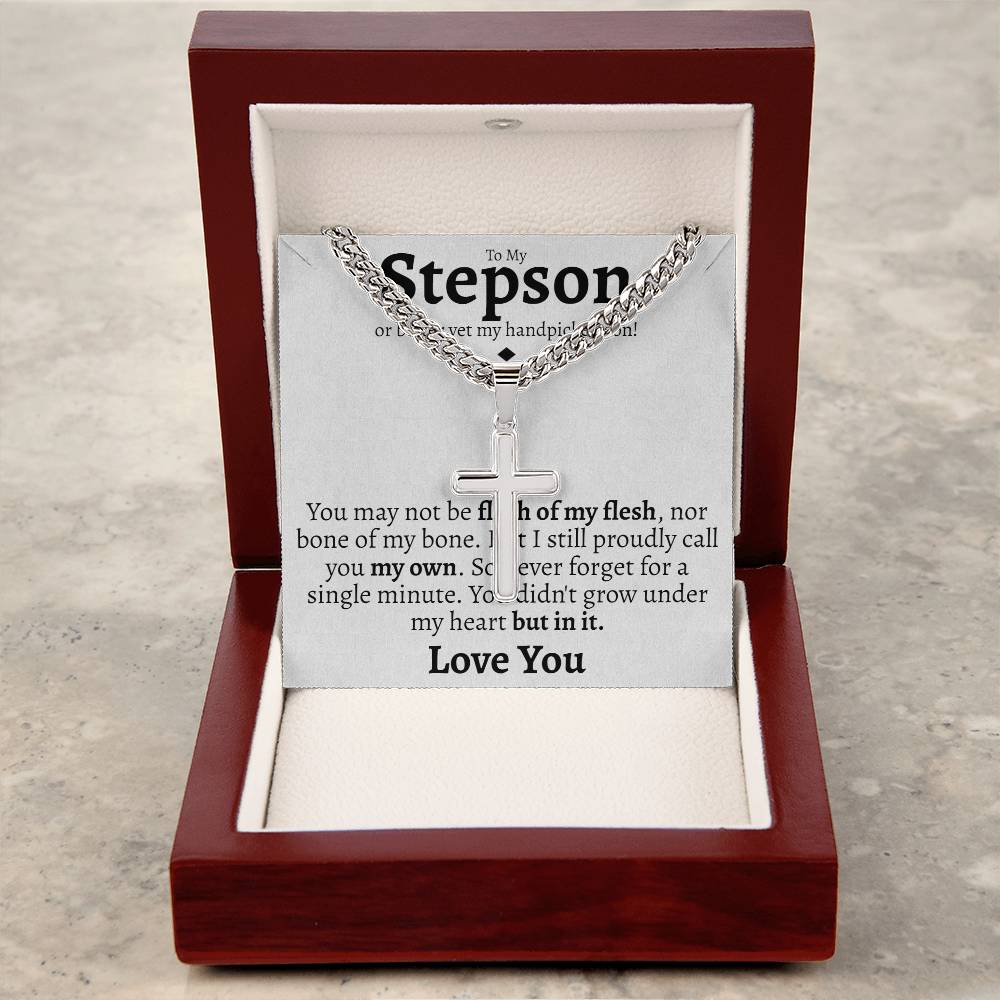 Stepson Cuban Cross Necklace - Love You This Much