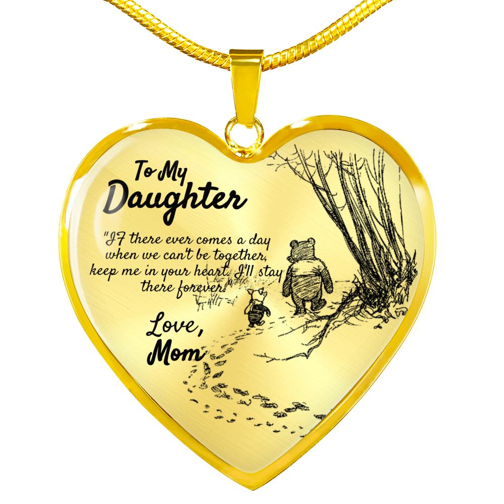 To My Daughter 'Christopher Robins Edition' (Love Mom) Luxury Heart Necklace - Love You This Much