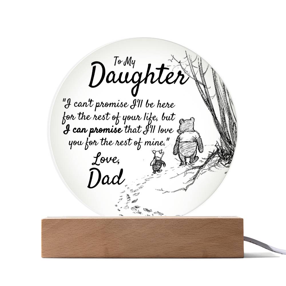 To My Daughter - Love Dad - Circle Acrylic - Love You This Much