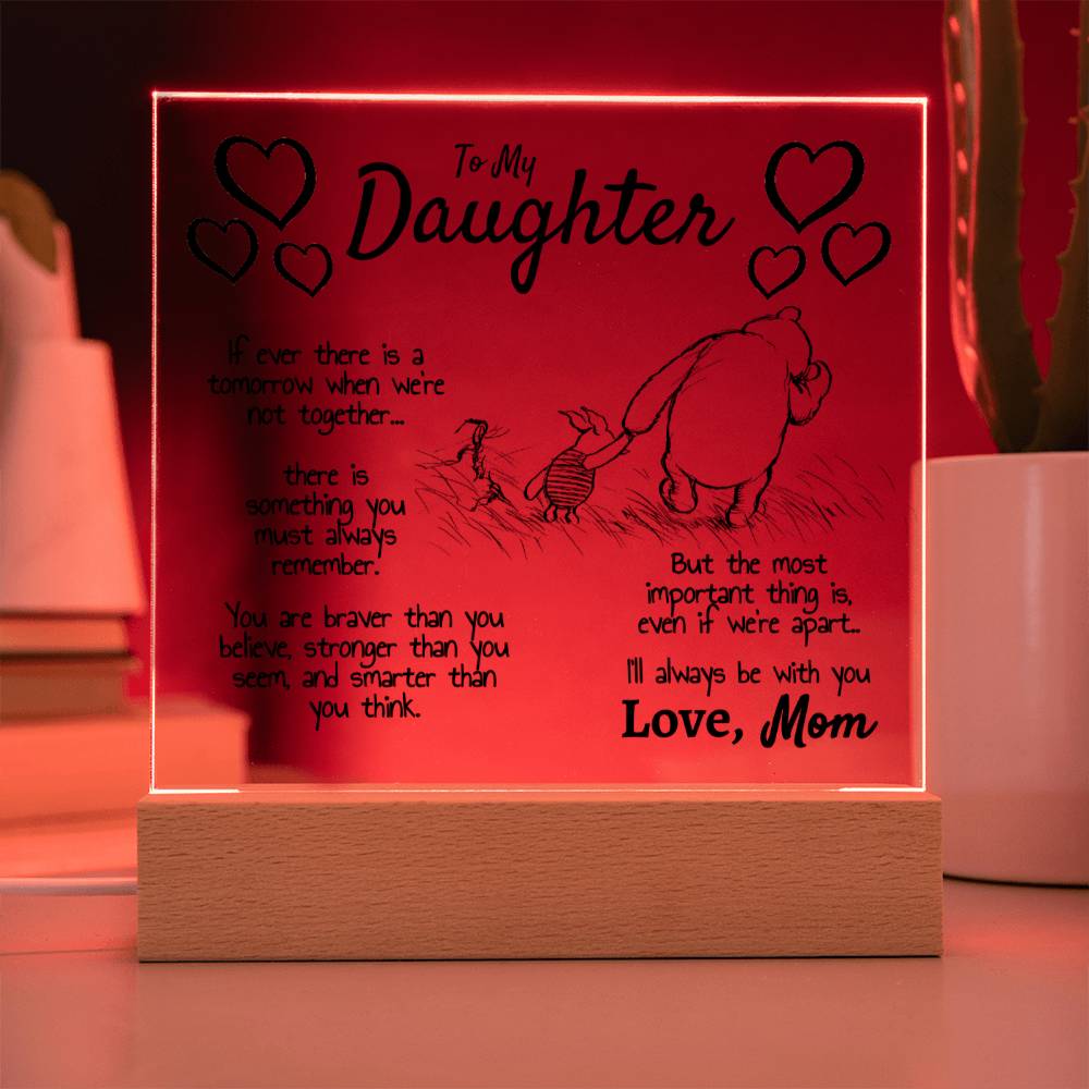 To My Daughter (Love Mom) Square Acrylic - Love You This Much