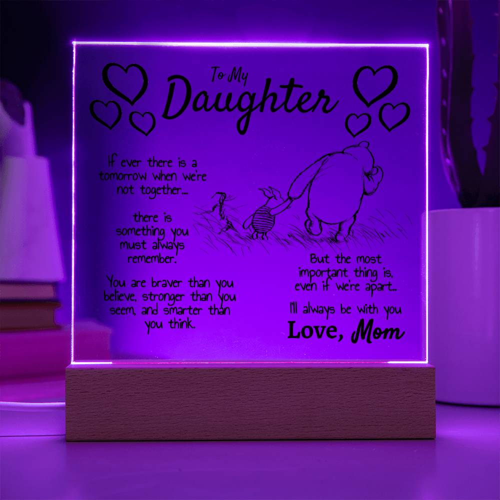 To My Daughter (Love Mom) Square Acrylic - Love You This Much