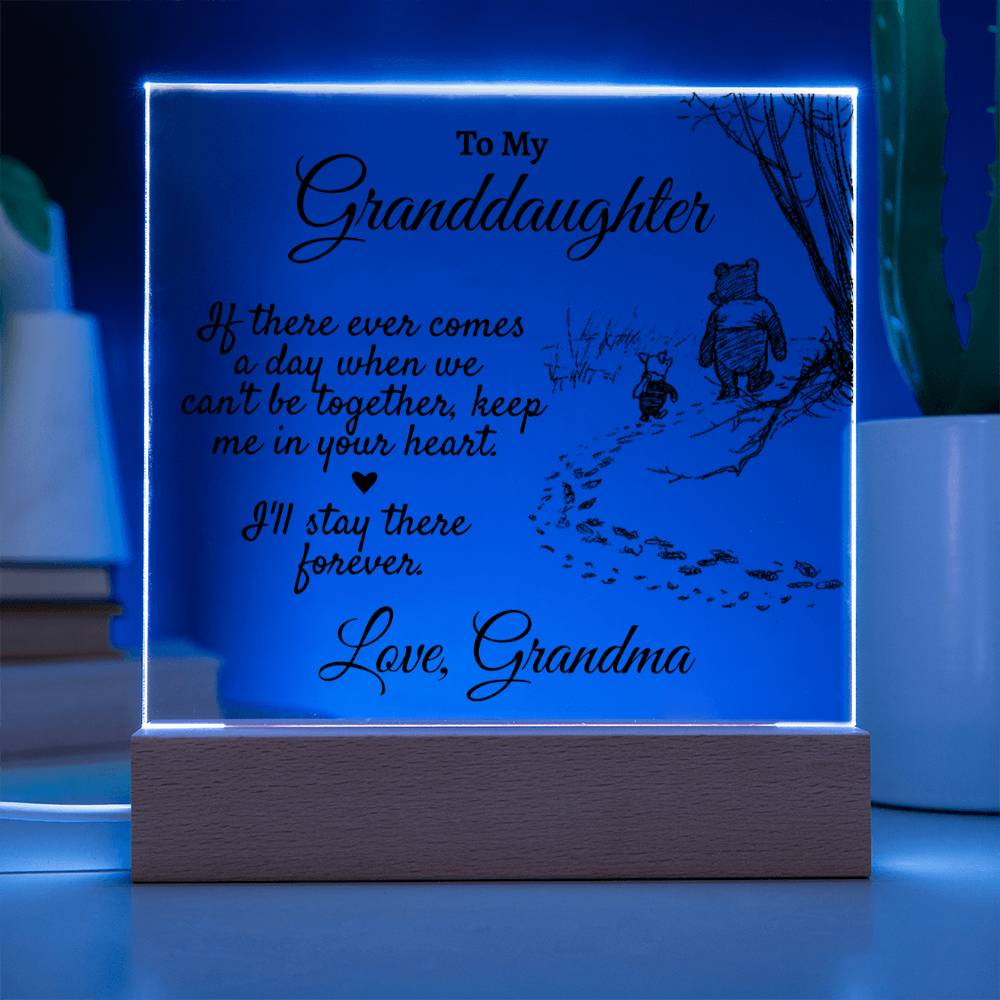 To My Granddaughter (Love Grandma) Square Acrylic - Love You This Much