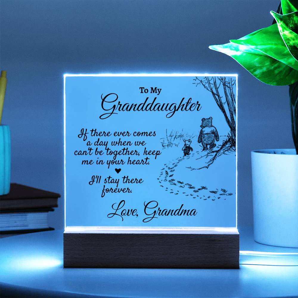 To My Granddaughter (Love Grandma) Square Acrylic - Love You This Much