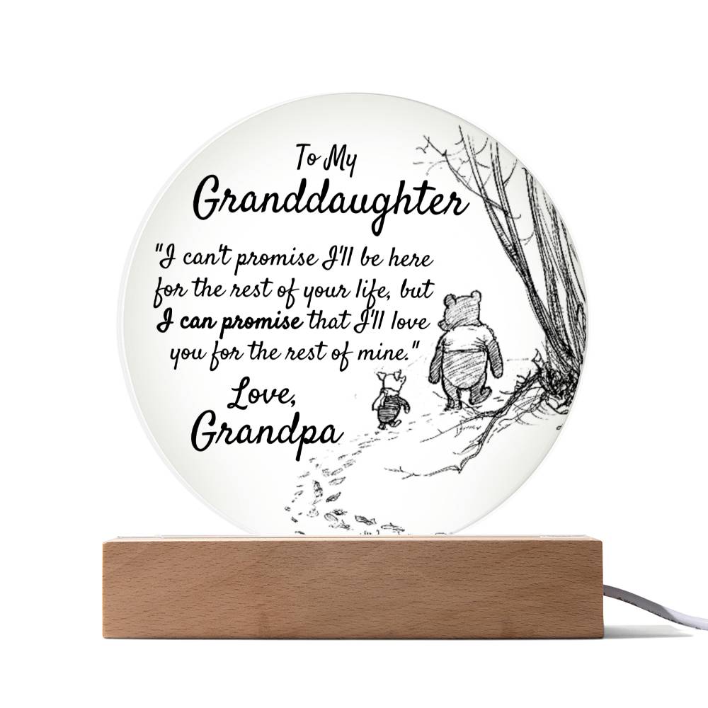 To My Granddaughter - Love Grandpa - Beautiful Acrylic Gift Set - Love You This Much