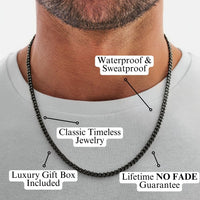 Thumbnail for To My Husband Classic 7mm Cuban Necklace - Love You This Much