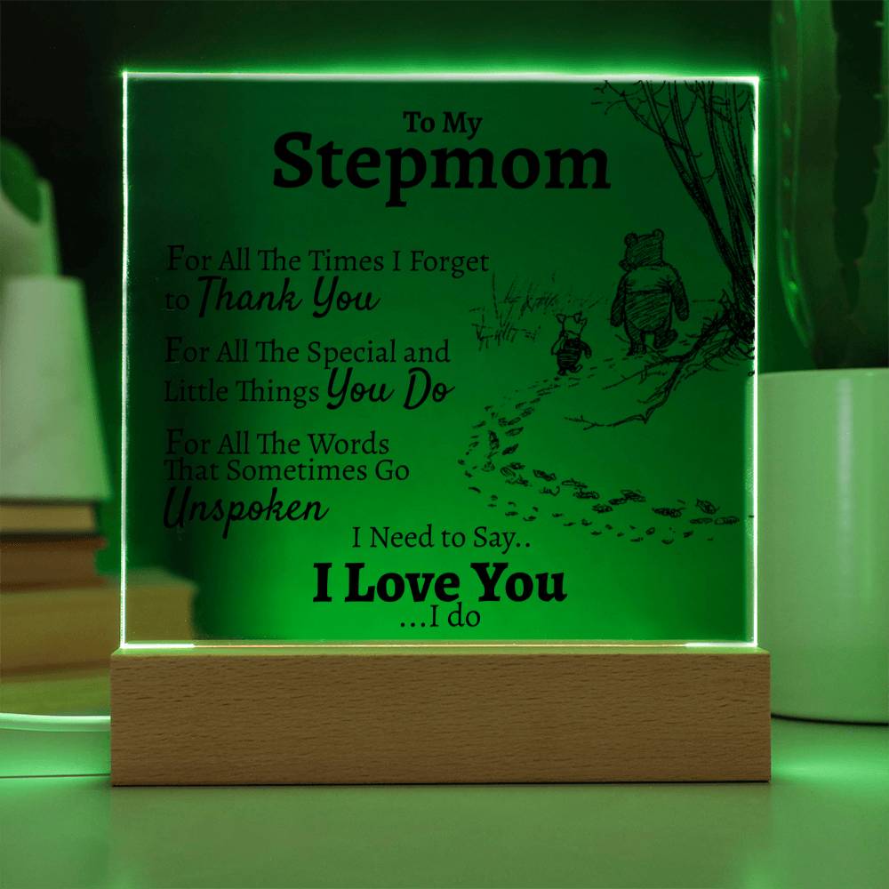 To My Stepmom "For All The..." Square Acrylic - Love You This Much