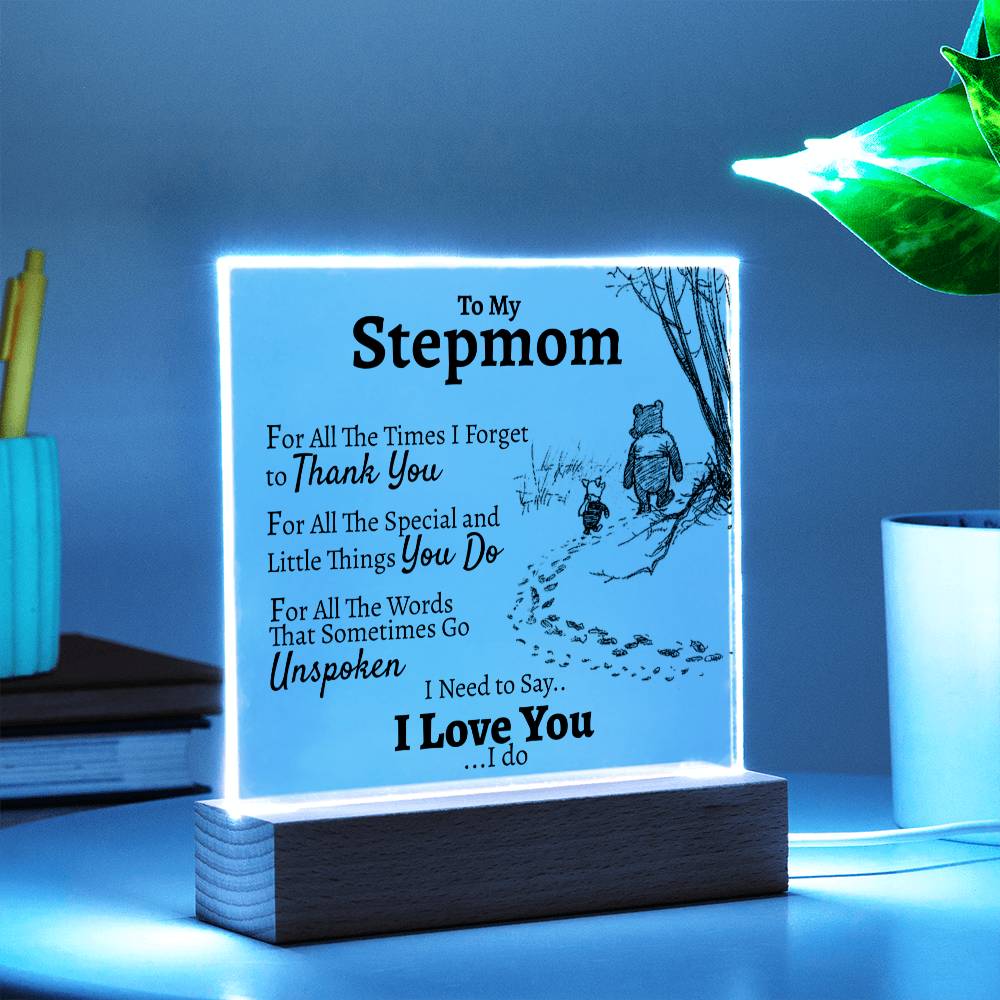 To My Stepmom "For All The..." Square Acrylic - Love You This Much