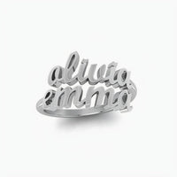 Thumbnail for Triple-Plated Double Name Ring - Love You This Much