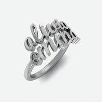 Thumbnail for Triple-Plated Double Name Ring - Love You This Much