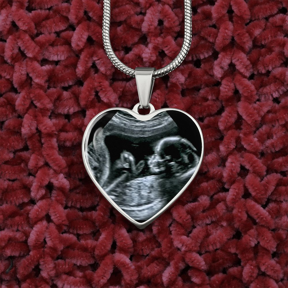 Ultrasound Heart Neckalce - Love You This Much