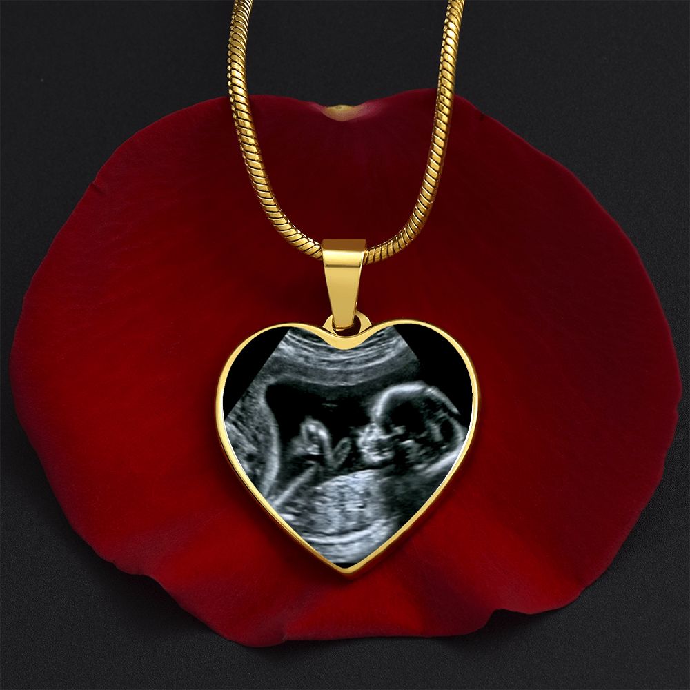 Ultrasound Heart Neckalce - Love You This Much