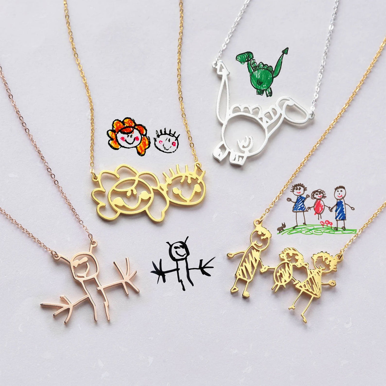 Your Kids Drawing on Jewelry - Love You This Much